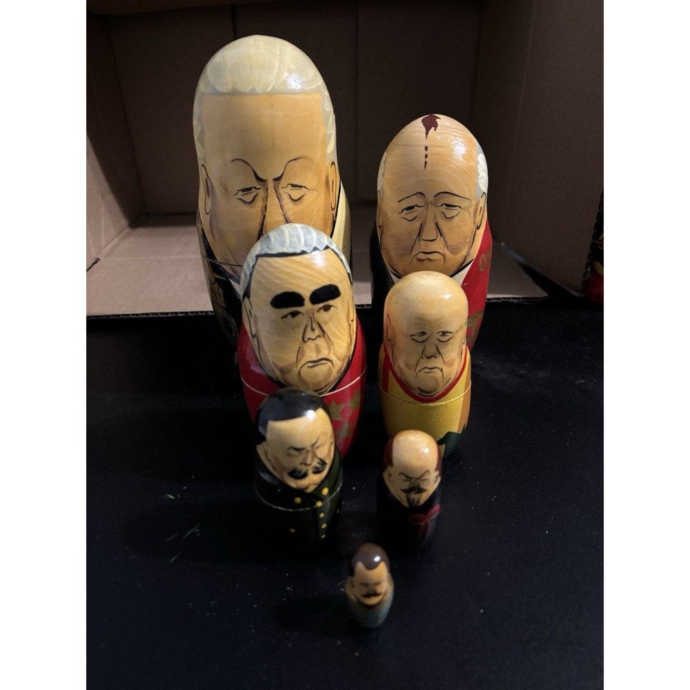 7 Piece Russian Leaders Matryoshka Nesting Dolls